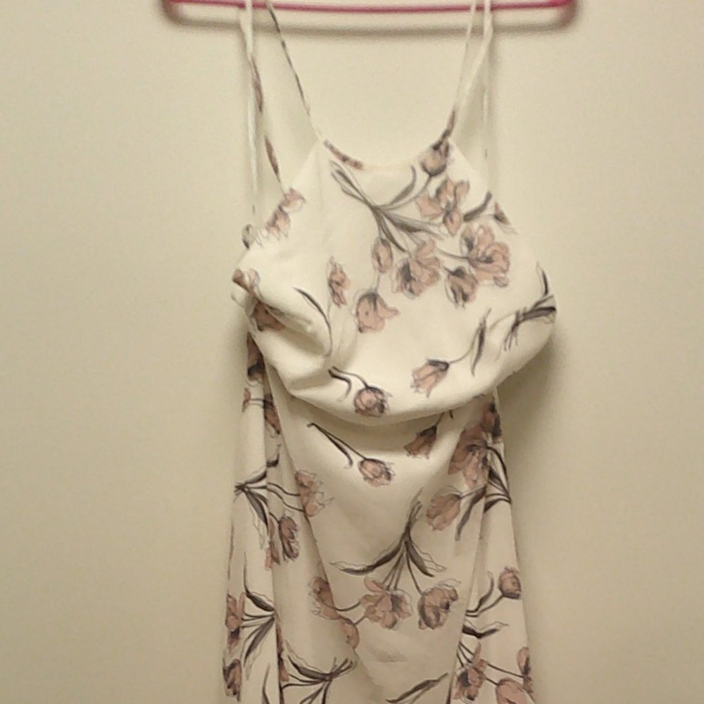 Floral Floor length open back Lulus